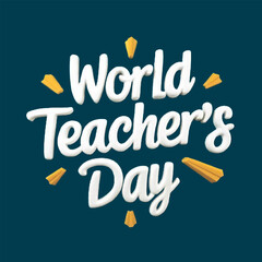 Free Vector World teacher's day T shirt design generative Ai