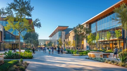 Modern Tech Campus in Silicon Valley, generative ai