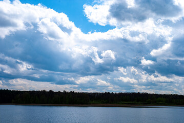 clouds over the lake