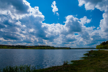 clouds over the river