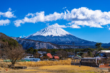 Mount Fuji View from Saiko Iyashi-No-Sato Nenba, Japan
