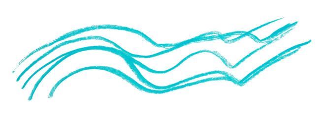light blue pencil strokes isolated on transparent background