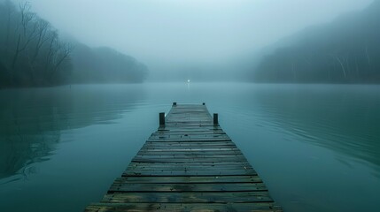 Obraz premium Tranquil Morning on the Lake, generative ai