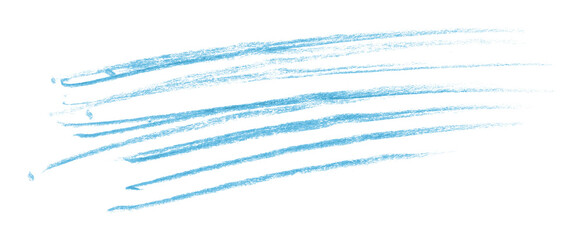 light blue pencil strokes isolated on transparent background