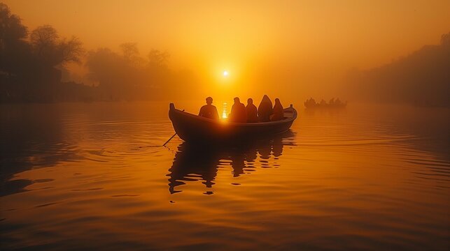 Morning Rituals on the Ganges, generative ai