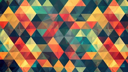 Seamless pattern with triangles. Colorful geometric background