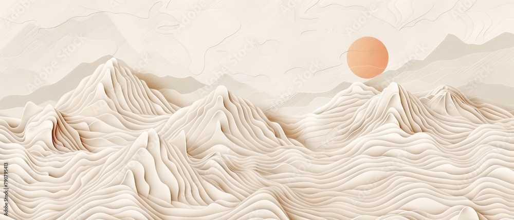 Aufkleber the background of this page has a traditional japanese pattern modern. it has a mountain cover page 
