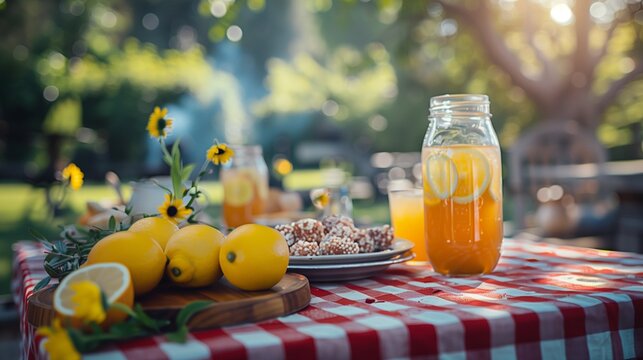 Nostalgic Summer Cookout, generative ai