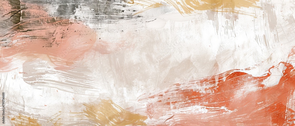 Poster Modern background with brush strokes. Japanese pattern with seamless painting brush pattern.