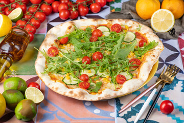 pizza with vegetables