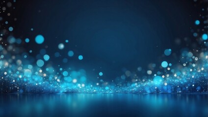 Azure Bokeh Fantasy, Abstract Blue Background Illustration Creating a Mesmerizing Effect.