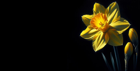 Daffodils, painting on canvas.	 - 790800493