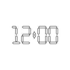 Vector digital clock outline
