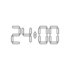 Vector digital clock outline