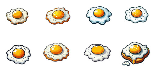 
Vector eggs set parallel,bright omelet fried egg symbol for cooking in restaurant. Fried egg line icon. Breakfast, egg yolk, protein. Agricultural food concept. for organic nutrition