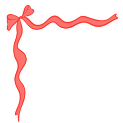 ribbon and bow with branch leaf tree decorative arts fit for any decors for invitation, flyers, posters, anything