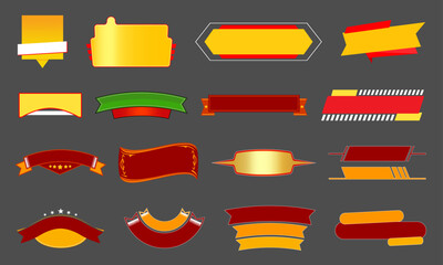 Set of Ribbons, Labels and Sticker design elements