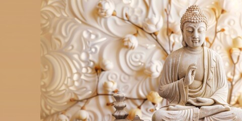 Obraz premium Buddha Statue Sitting on Table