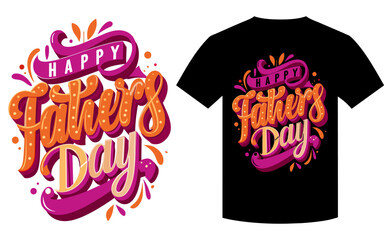 Vector Happy Father's day typography t-shirt design.