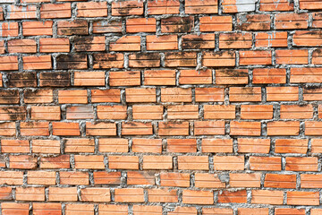 Red Brick Wall Texture Background with Old Brickwork Pattern