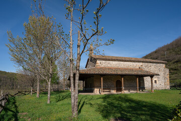 hermitage on the edge of the lake. Ria&ntilde;o. Leon. Spain