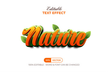 Nature Text Effect Texture Style. Editable Text Effect.