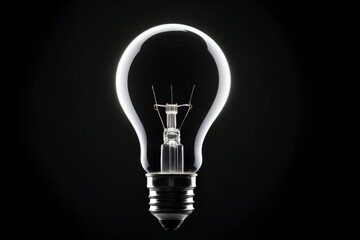 light bulb in complete darkness
