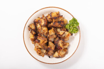 鶏皮の七味唐辛子焼き