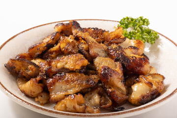 鶏皮の七味唐辛子焼き
