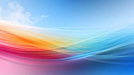 Obraz premium Digital technology rainbow coloured contrails abstract poster web page PPT background