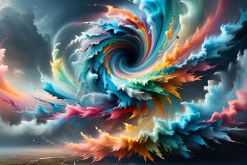 multi-colored tornado, background made of multi-colored tornado in pastel colors - obrazy, fototapety, plakaty