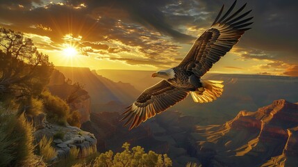 Freedom's Flight Over the Grand Canyon, generative ai