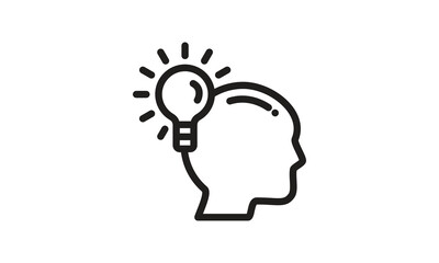 human head with bulb