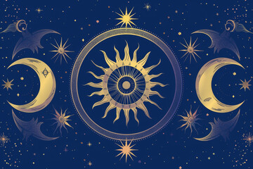 Celestial Navigation and Mythology Illustration