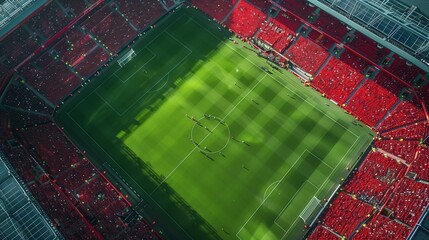 Dynamic Action in English Football Stadium, generative ai