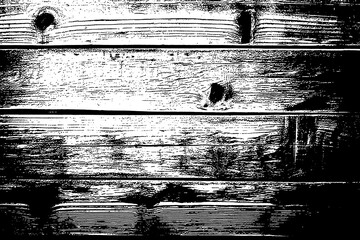 Industrial Vibes: Black and White Photo of Wooden Table
