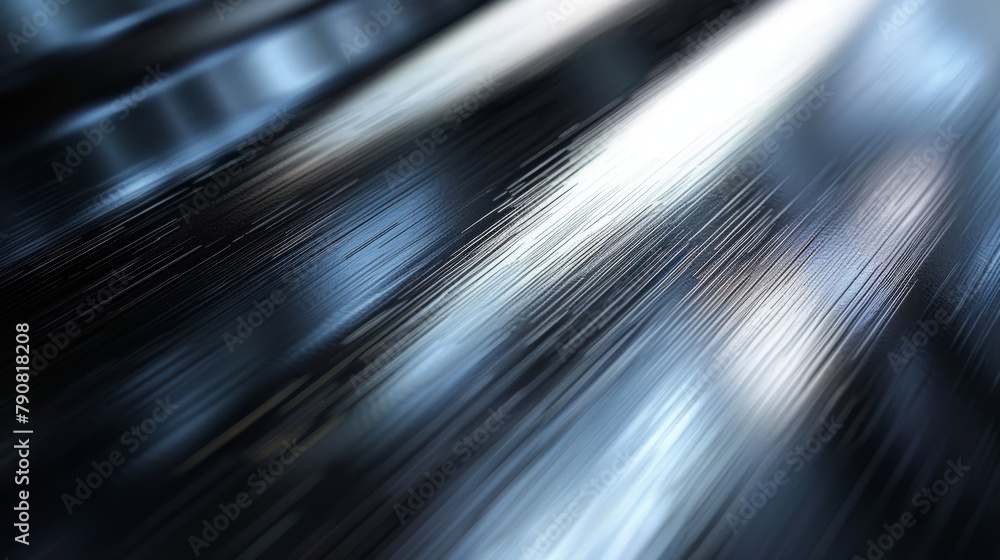 Aufkleber a metallic abstract background with a close-up of brushed steel, reflecting light and creating a sen