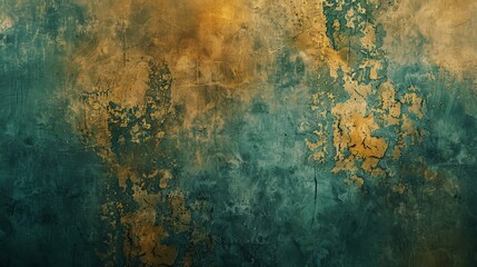 A vintage abstract background with muted tones of ochre, teal, and mustard yellow, reminiscent of old maps.
