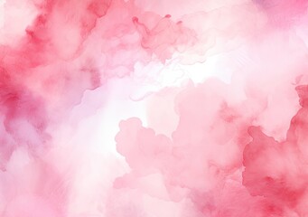 Fototapeta premium Abstract background art of vibrant pink watercolor blend on paper with glitter texture for wallpaper Generative AI.