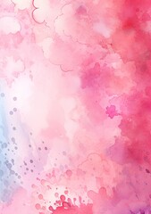 Fototapeta premium Abstract background art of vibrant pink watercolor blend on paper with glitter texture for wallpaper Generative AI.