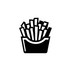 French Fries Silhouette Artwork: Enhance Your Designs - Minimallest French Fries Vector
