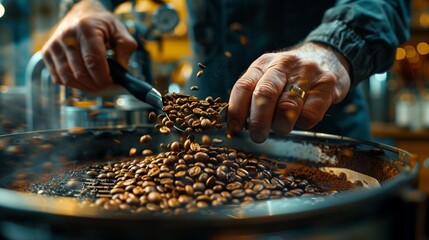 Artisanal Coffee Roasting Process, generative ai