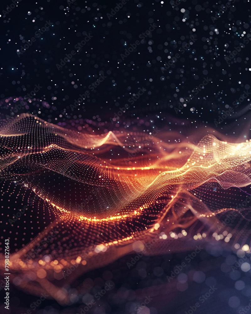 Wall mural Explore the science and design of infinite fractal patterns in glowing, light-filled realms