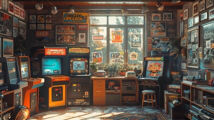 Nostalgic Gaming Haven, generative ai
