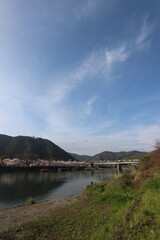 『錦帯橋とサクラ』桜アップ 日本観光　山口県岩国  #日本観光　Kintai Bridge 　