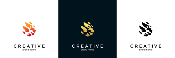 head lion line art logo