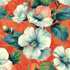 Floral Fabric Design for Stationery