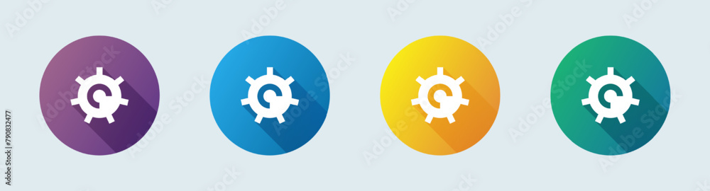 Poster system solid icon in flat design style. configuration signs vector illustration.
