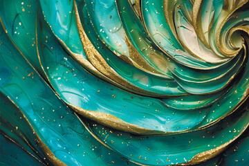 3d surface textured dynamic motion vector glittery background with vortex, eddy, spiral, swirls, twirl, gold lines and glitter. Luxury ornamental fantasy pattern. Futuristic trendy 3d grunge texture - 790832659