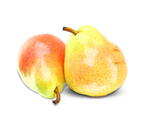 two ripe pears side by side